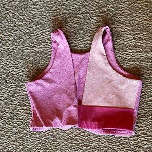 Colorblock Pink Crop Top